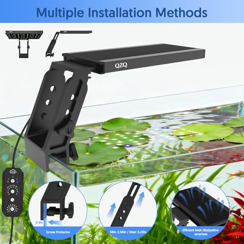 QZQ Fish Tank Light – Aquarium Light 24/7 Mode LED Aquarium Lights for Fish Tank with Adjustable Timer/Brightness, Aquarium Plant Light (12W for 7–12 Inch Tank) - Image 5