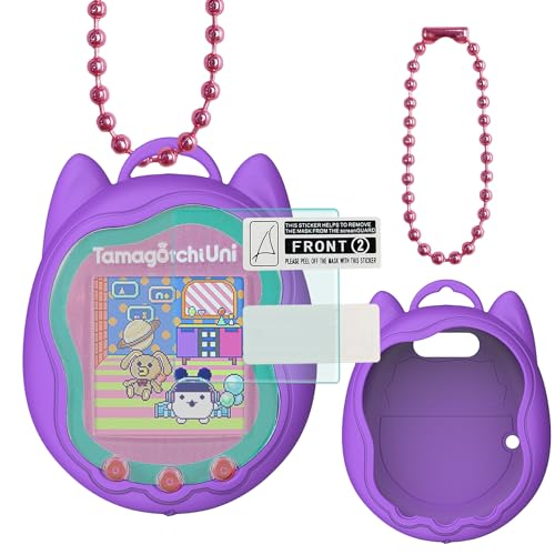 Image of Silicone Cover Case for Tamagotchi Uni Interactive Virtual Pet, Screen Protector for Tamagotchi Uni Pet Band Accessories(Silicone Cover) (Purple)