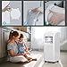 COSTWAY Ashrae 8000 BTU Portable Air Conditioner with Remote Control, Energy Efficient for Rooms Up to 400 Sq. Ft, Cooling, Dehumidifying, Fanning, Sleeping Mode, Time Settings, Clear LED Display