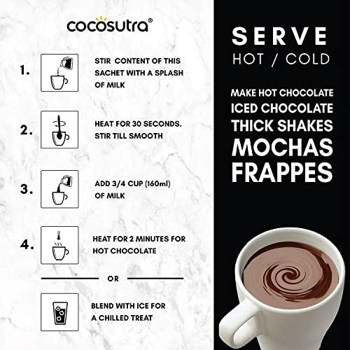 Image of Cocosutra LITE Sugar Free Drinking Chocolate Hamper | 2*6 Single Serve Sachets | 6 Function Based Hot Chocolate Mix | Zero Sugar, Low Carb, Low Calorie |Stevia & Erythritol based |Gift Box|Vegan, 240g