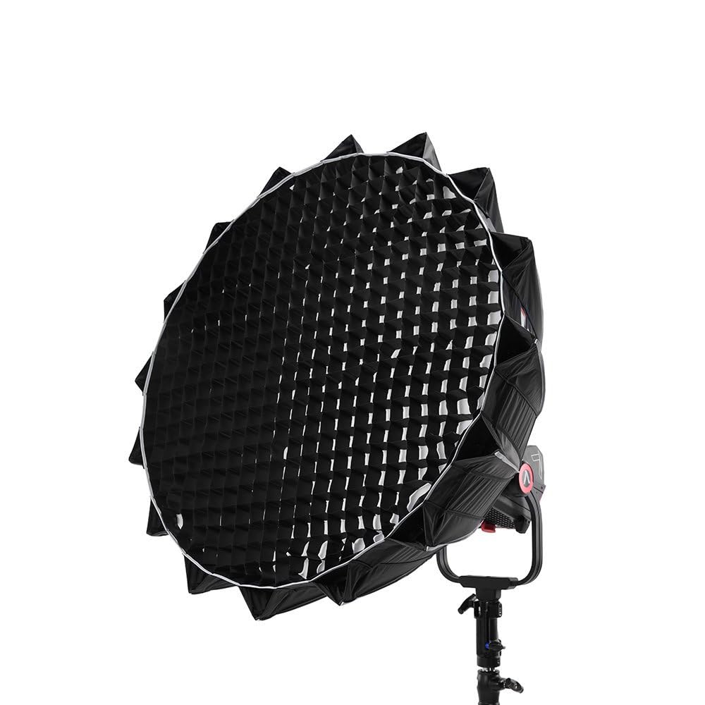 Aputure Light Dome Quick Dome 90 Softbox Support circulaire Bowens avec système de libération rapide, diffusion, grille de contrôle de la lumière et sac de transport pour lumière vidéo LED 90 cm