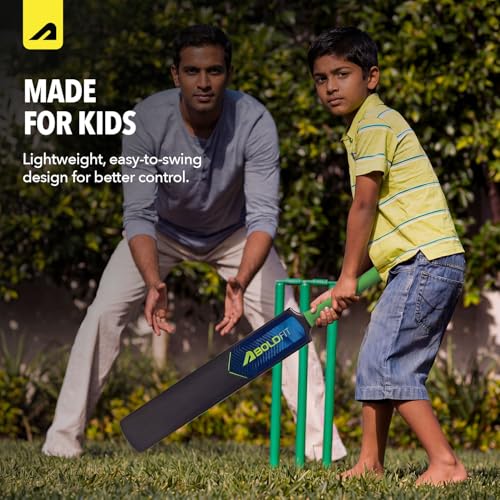 Image of Boldfit MasterStroke Plastic Cricket Bat Full Size Durable Bats for Tennis & Wind Ball Lightweight Adult & Teen Tournament Match Bat, Blue- Size 6