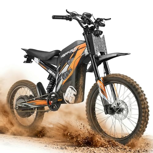 HAPPYRUN G300 Pro 72V Electric Dirt Bike for Adults, 6500W