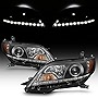 AKKON - For 11-17 Toyota Sienna XL30 Black Bezel LED DRL Projector Headlights Assembly