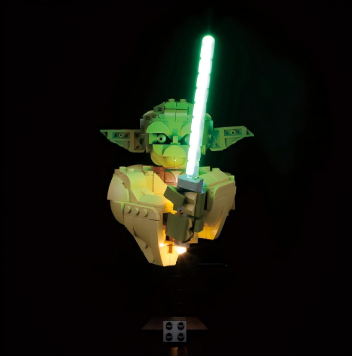 LED Lighting Set Compatible with Lego Yoda Bust 75438 Set, DIY Light Up Kit for 75438 Building Blocks Model (Building Sets Not Included)
