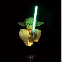 LED Lighting Set Compatible with Lego Yoda Bust 75438 Set, DIY Light Up Kit for 75438 Building Blocks Model Building Sets Not Included