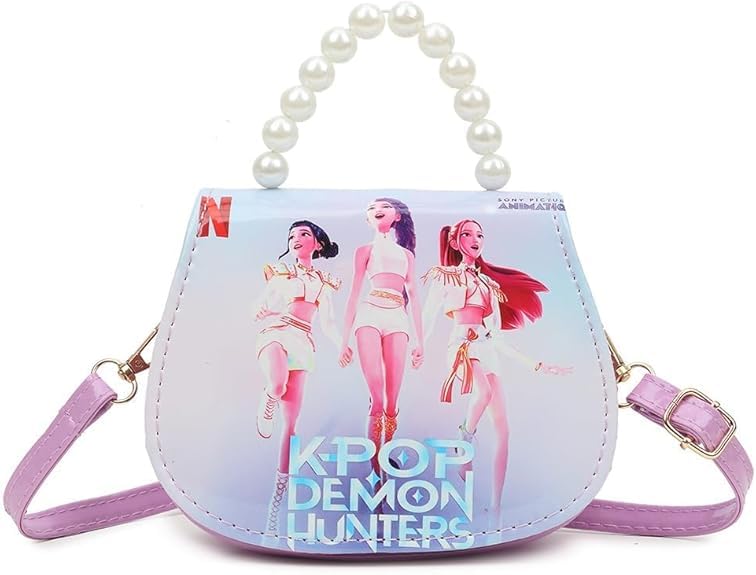 KDWER Cartoon Sling Crossbody Bag Wallet Kawaii Storage Bag Travel Purse Bags for Women (Blue)