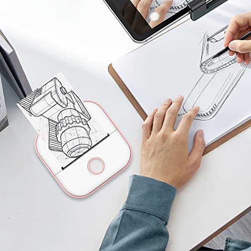 Mini Pocket Printer, 2023 Upgrade Portable Mini Thermal Printer Wireless Bluetooth Photo Printer, Fast Printing Portable Sticker Printer Keep Track Of Your Life Work Anytime (Green B) #TOP3