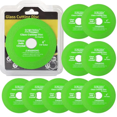 ZORUNNA 10 Pack Glass Cutting Disc for Angle Grinder