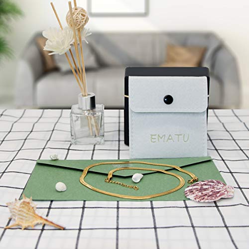 Ematu 18K Real Gold Plated Flat Snake Chain Herringbone Choker Necklace For Women (5Mm 16") #TOP5