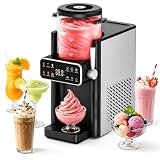 Slushie Machine for Home, Ice Cream Maker, 6 Presets, No Ice Needed, Black