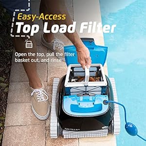 Dolphin nautilus cc automatic robotic pool vacuum cleaner wall climbing scrubber brush top load filter access ideal for abovein ground pools up to 33 ft in length  urban country home decor