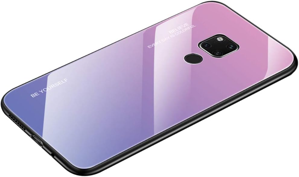 Alsoar Ultra Slim Mobile Phone Case for Huawei Mate 20 Lite Protective Case Gradient 9H Tempered Glass Frame Soft Silicone Shockproof Anti-Scratch Vogue Cover Huawei Mate 20 Lite
