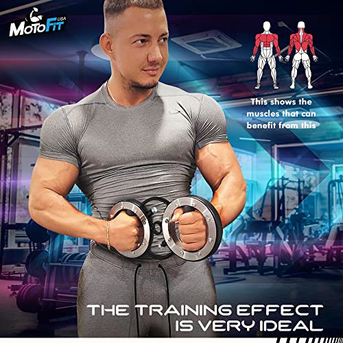 Motofit Multifunctional Rotator Machine 12 Pounds Adjustable Grip For 360 Arm Spinning Rotating Workout - Upper Body Strength, Forearm, Shoulder, Muscle & Boxing Training Home, Gym, & Rehabilitation #TOP3