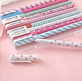 Fun Pens Cute Black Gel Ink Pens Set Toshine Roller Ball Fine Point Pens for Kids Girls Children...