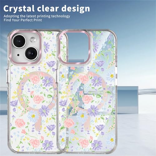 Coque iPhone 14 transparente fleurie pastel antichoc et fine - 3