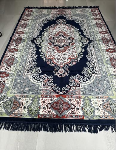 Tapis persan bleu 138x205 cm floral classique - 3