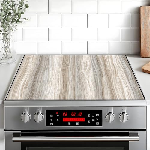Image of Stove Top Cover Retro Flower Gas Stove Top Cover for Home Decoration Kitchen Pad Non-Stick Washable Cooktop Covers Countertop Protector Keep Stove Clean 28 inchx20 inch (Texture-2)