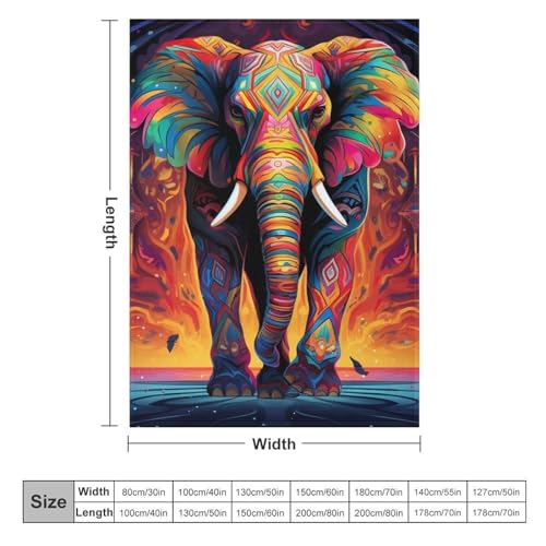 Couverture éléphant chaude et douce lavable en machine pour lit - 6