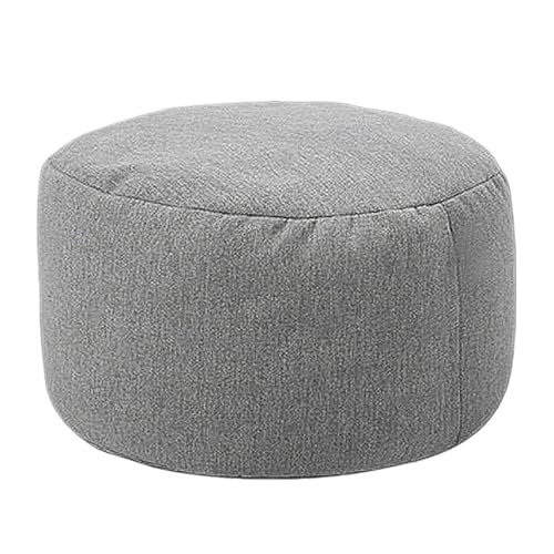 Puf redondo de lino otomano con relleno