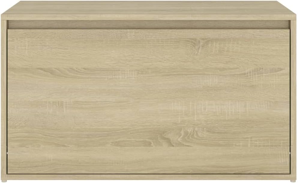 vidaXL Bench Sonoma Oak Engineered Wood 31.5x15.7x17.7 in Entryway Bench