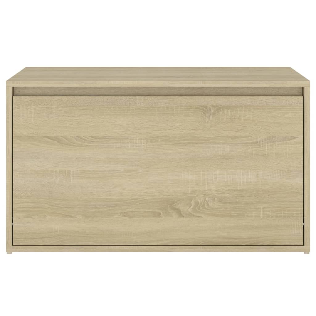 vidaXL Banco de Pasillo Caja Puerta Entrada Recibidor Sala de Estar Salón Muebles Mobiliario Almacenamiento de Ingeniería Roble Sonoma 80x40x45 cm
