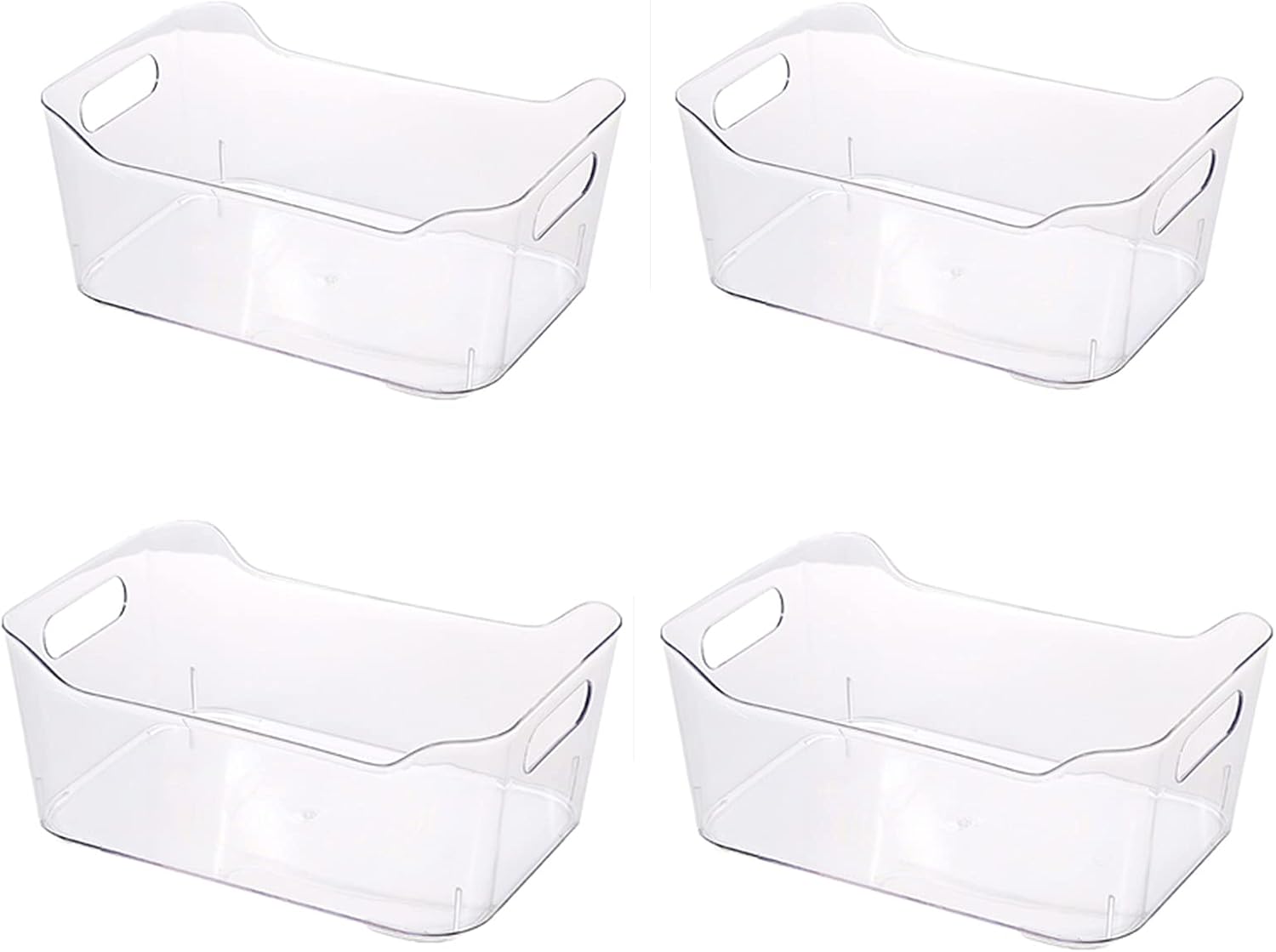 SupSalSun Set Of 4 Refrigerator Organizer Bins Stackable