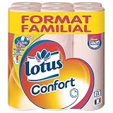 papel higienico rosal xxg Paquete de 18 rollos Okay Papel higiénico de color rosa loto, tamaño familiar, 18 rollos
