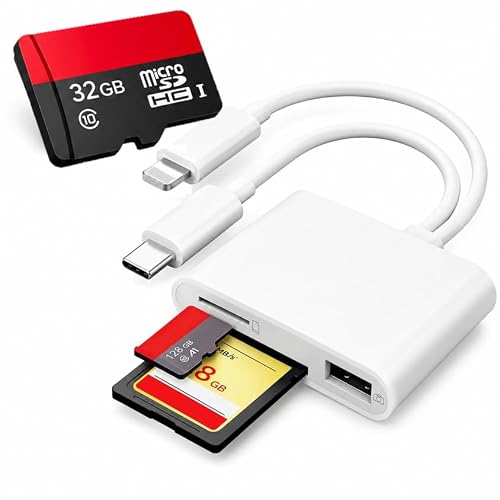 Adaptador + Cartão SD 32GB – Compatível com Windows, ANDROID e IOS