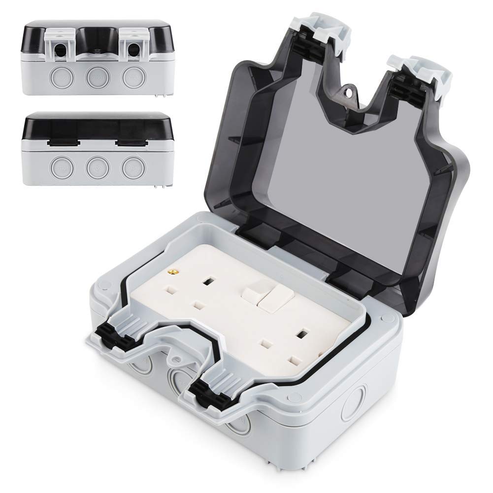 Buy Double Outdoor Socket Waterproof Outside Switched Sockets IP66
