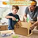 Cardboard Cutting Tools for Kids, 273 PCS Cardboard Construction Kit, Safe Kids Tool Set for Todder, Creative Toy for DIY Projects, STEM Educational Toys Birthday Gift for Boys and Girls Aged 4 5 6