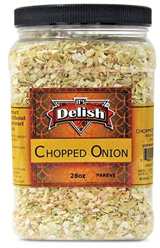 Dried Chopped Onion By It’s Delish – Delicious & Fresh Taste – Premium 28 Oz Jumbo Container (Jar) – No Preservatives, All Natural Dehydrated Onion, Certified Kosher #TOP1
