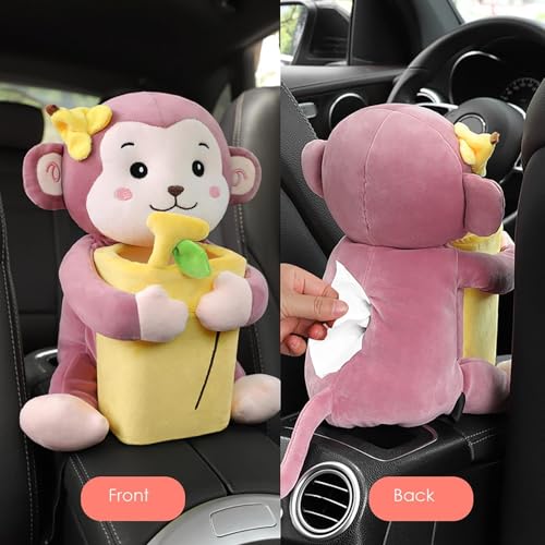 Soporte de pañuelos para coche y papelera 2 en 1 compacta 3