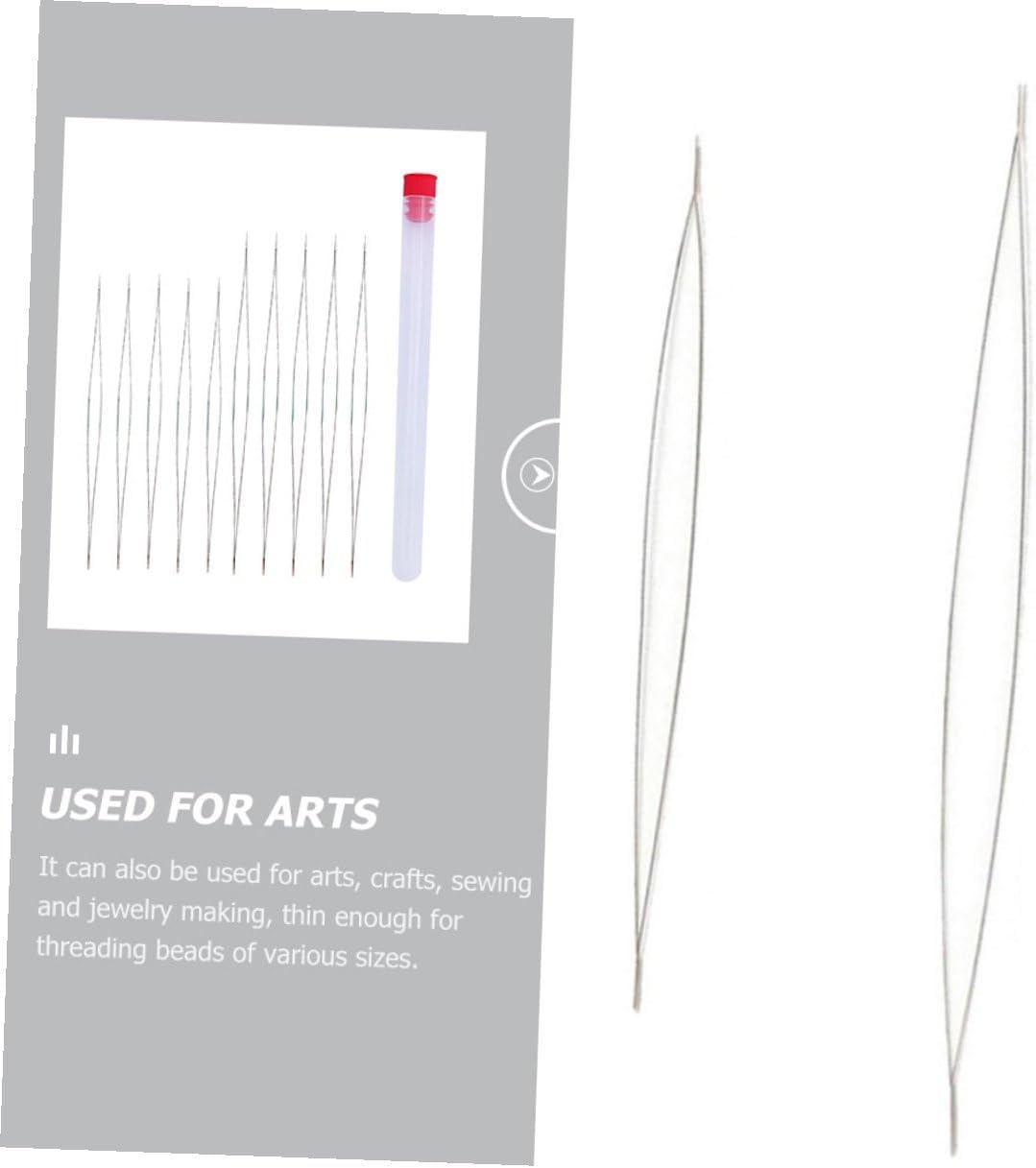 PRETYZOOM Beading Needles with Storage Box DIY Sewing Accessories for Quick Bead Threading Craft Needles for Hand Sewing and Jewelry Making