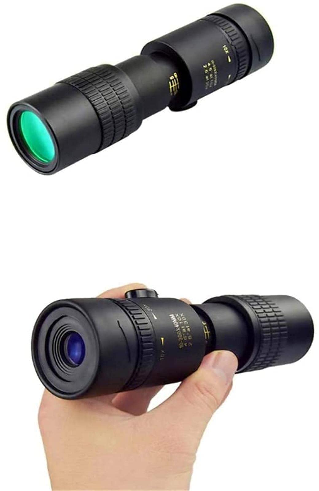 4K 10 300X40Mm Super Telephoto Zoom Monocular Telescope Portable New, Zoom Telescope Waterproof for Birdwatching Monocular High Power with Smartphone Holder