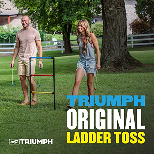 Triumph Original Ladder Toss Game – Classic Outdoor Ladderball Set with Full-Size PVC Frame, 6 Soft-Touch Bolas & Carry Bag – Lightweight, Portable Backyard Game for BBQs, Tailgates & Beach Days by Triumph Sports - Used condition - Image 2
