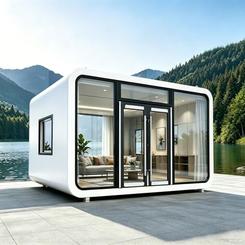 Customizable Prefab Mobile Modular Cabin, Insulated Portable Studio Tiny Unit
