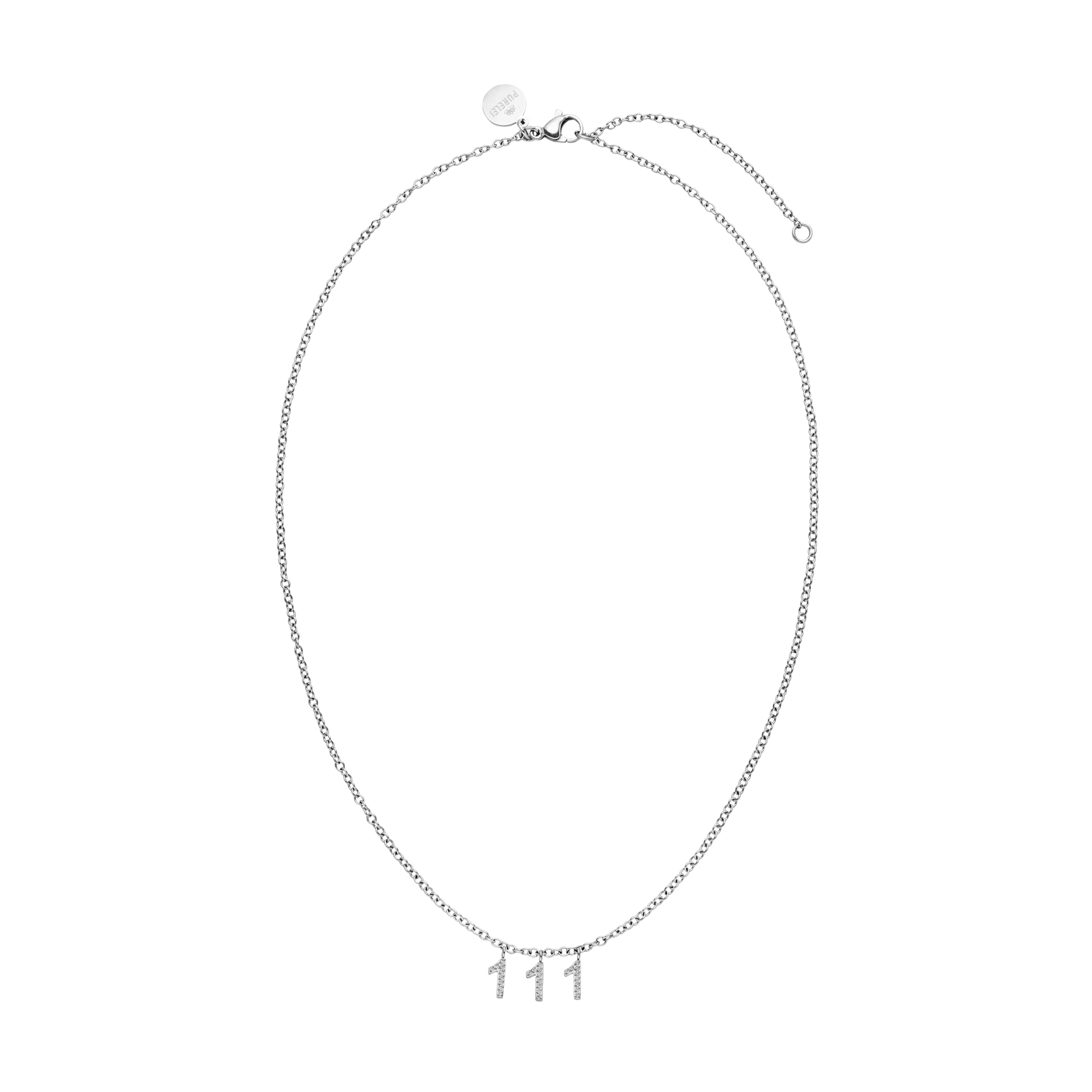 OUTLETISSIMO® Set Di 2 Collane Angel Number 1 Collana ciondolo 777 1 Collana con scritta Angel 50cm Colore Oro ET144
