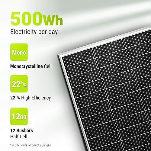 Newpowa 100W Watt Solar Panel 12V Volt Monocrystalline High Efficiency Module for RV Marine Boat Trailer Off Grid System - 1