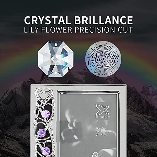 Crystocraft Picture Frames, Teddy Bear with Brilliant Cut Austrian Crystal Studded Baby Memories Frame Keepsake Frame Photo Frame 6.88x6.1 in, Baby Gift by Crystocraft - Image 2