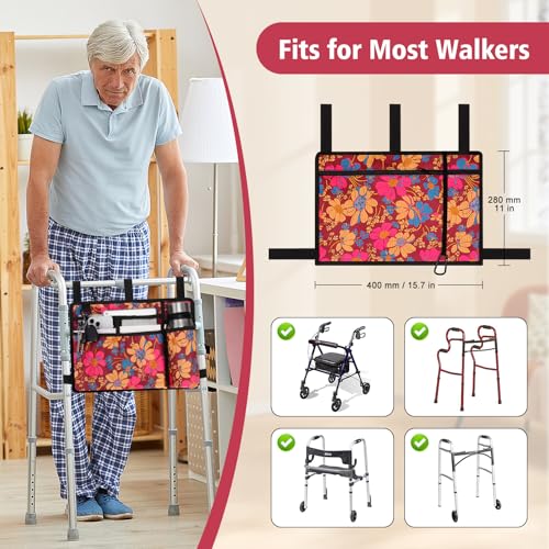 image for supregear Accessories Bag for Walker, Wheelchair, Rollator - Walker Ba