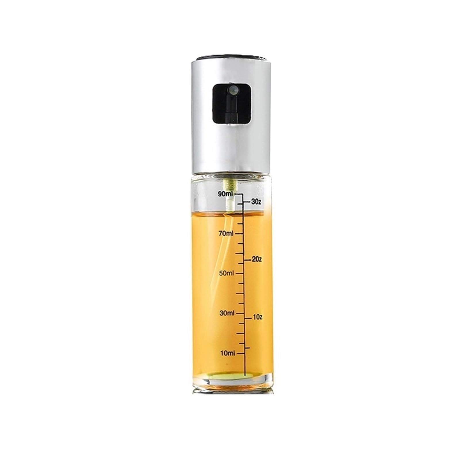 NGTFDCP Oil Dispenser, Glass Oil Sprayer For Cooking Spray Mister For Salad BBQ Kitchen Baking Empty Vinegar Bottle for Air Fryer, Salad(Silvery-1PC)