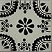 2x2 36 pcs Black Madrid Talavera Mexican Tile