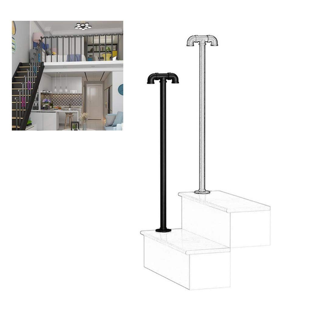 Main Courante d'Escalier en T 35-95cm Rampe de Support pour Villa