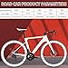 Road Bike Frameset 700C 44cm / 47cm / 50cm / 53cm / 56cm Carbon Fiber Bike Frame Disc Brake Thru Axle Frame 100/142mm Internal Routing for 700 * 28C(White,50cm)