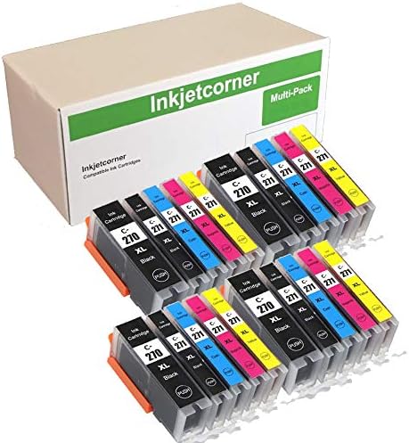 Inkjetcorner 20 Pack Compatible Ink Cartridges Replacement for PGI-270 CLI-271 XL 270 271 Works with TS5020 TS6020 MG6800 MG6820 MG6821 MG5700 MG5720 MG5721