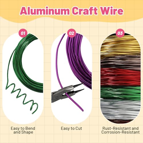50 feet silver aluminum craft wire 12 gauge 2mm thickness sculpting wire armature wire for sculpting bendable metal craft wire for making dolls skeleton diy crafts
