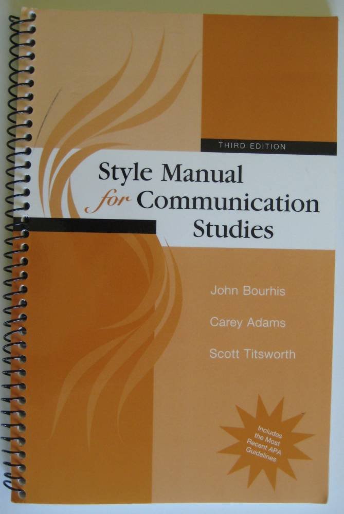 Style Manual for Communication Studies