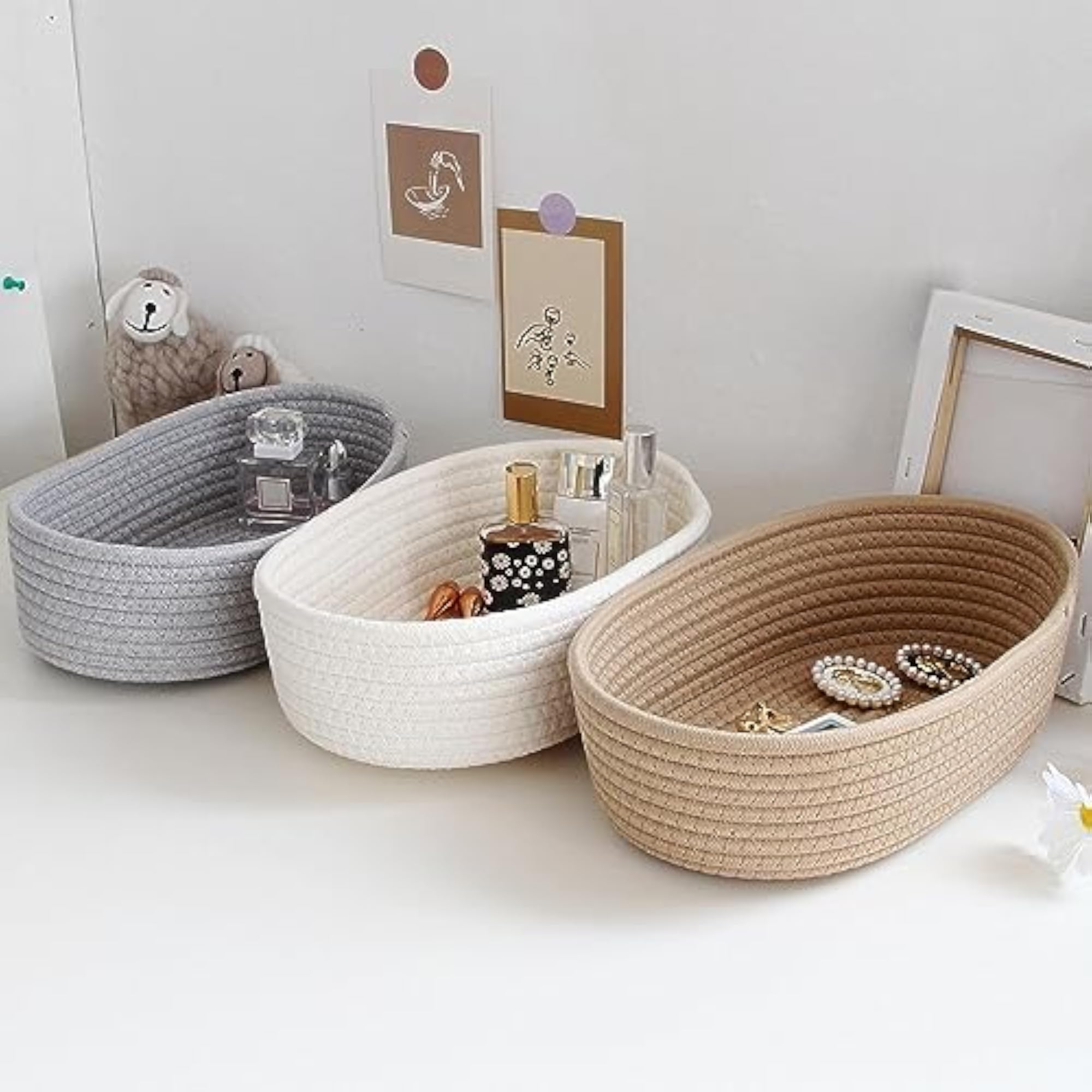 Small Storage Baskets Portable Shelves Organizer