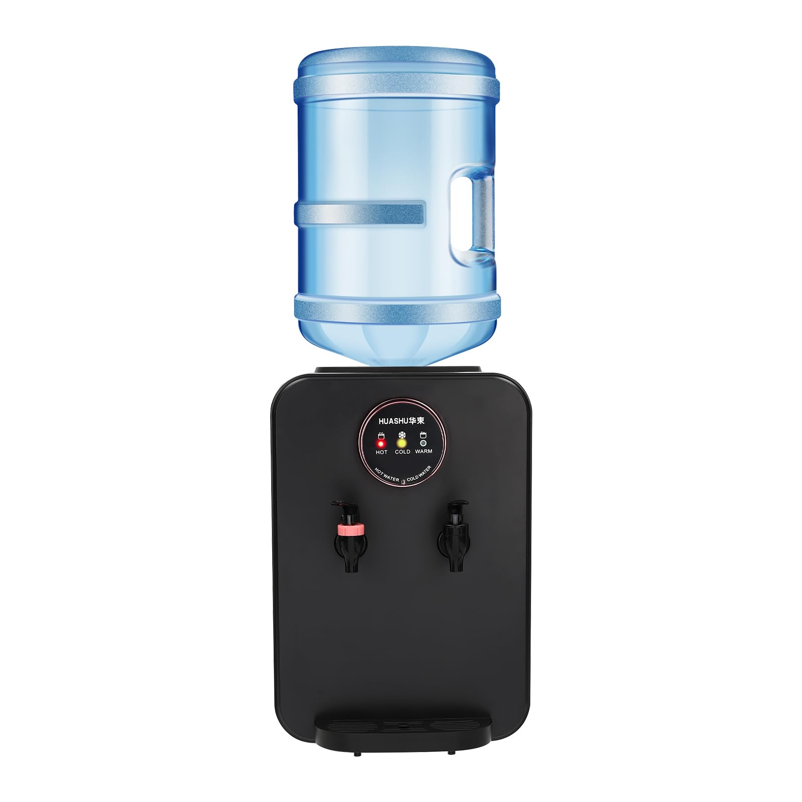 Countertop Water Dispenser, Hot and Cold Water Cooler with 3 Temperature Settings 1.19 to 4.99 Gallon Essential Water Machine Top Loading Water Dispenser for Home Office Dorm
